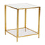 Hamilton Interiors Living Novi Glass Top And Gold Frame Side Table House of Isabella UK