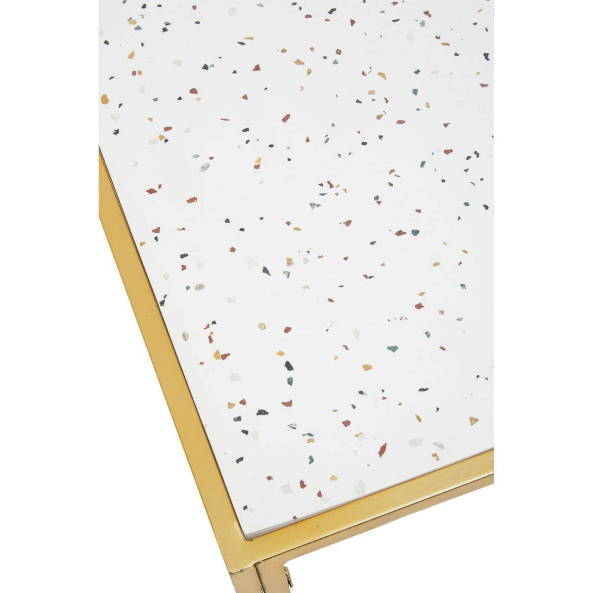 Hamilton Interiors Living Novi Glass Top And Gold Frame Side Table House of Isabella UK