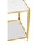 Hamilton Interiors Living Novi Glass Top And Gold Frame Side Table House of Isabella UK