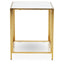 Hamilton Interiors Living Novi Glass Top And Gold Frame Side Table House of Isabella UK