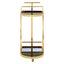 Hamilton Interiors Living Novo 2 Tier Gold And Wavy Design Trolley House of Isabella UK