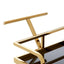 Hamilton Interiors Living Novo 2 Tier Gold And Wavy Design Trolley House of Isabella UK