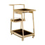 Hamilton Interiors Living Novo 3 Tier Gold Finish Trolley House of Isabella UK