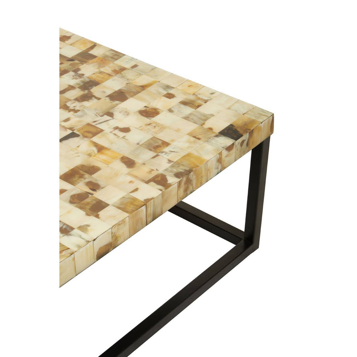 Hamilton Interiors Living Obra Cream Mother of Pearl Square Coffee Table House of Isabella UK