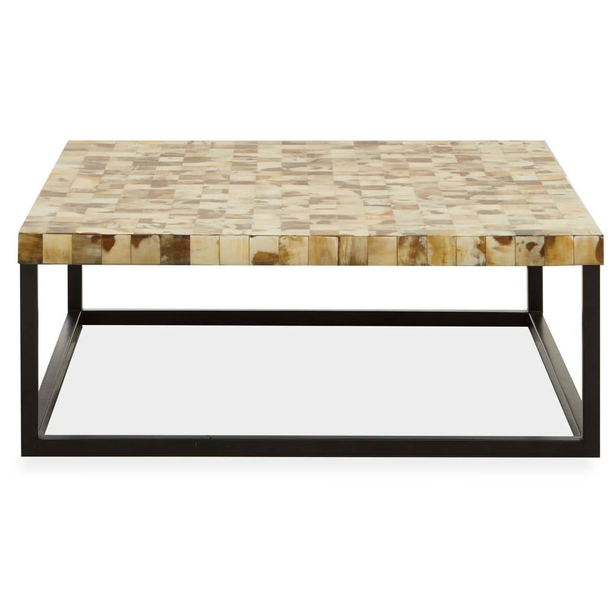 Hamilton Interiors Living Obra Cream Mother of Pearl Square Coffee Table House of Isabella UK