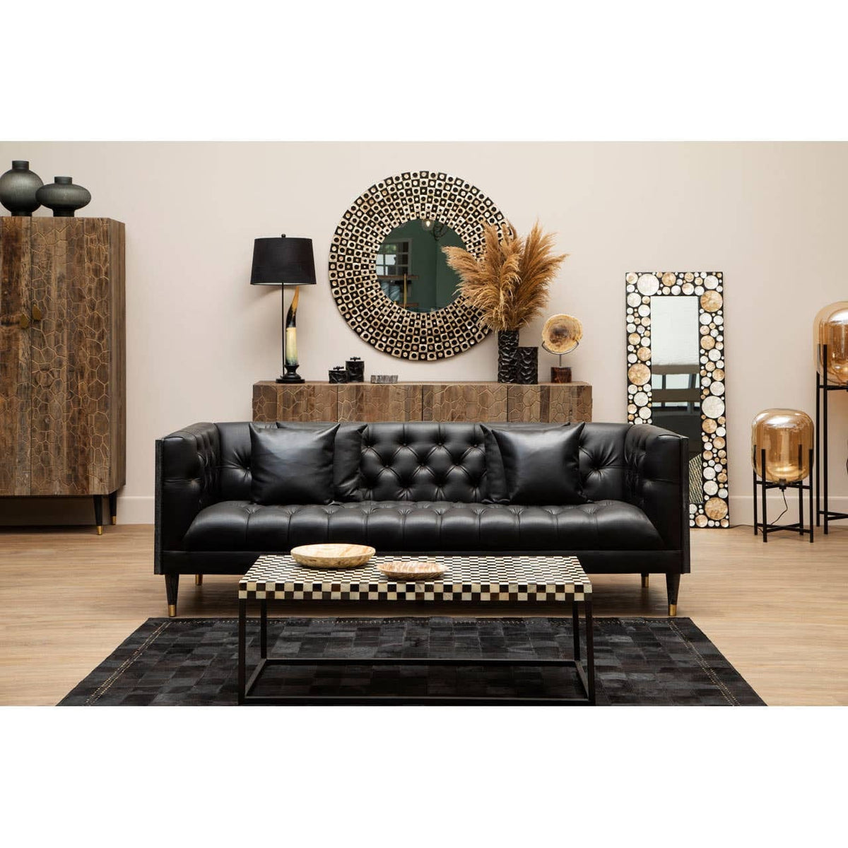 Hamilton Interiors Living Obra Mother of Pearl Square Coffee Table House of Isabella UK