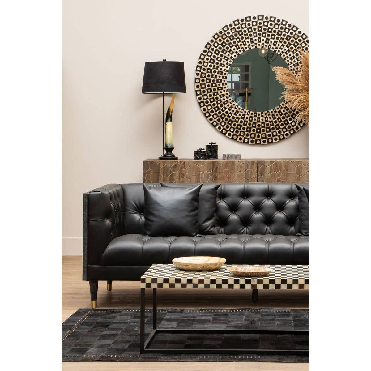 Hamilton Interiors Living Obra Mother of Pearl Square Coffee Table House of Isabella UK