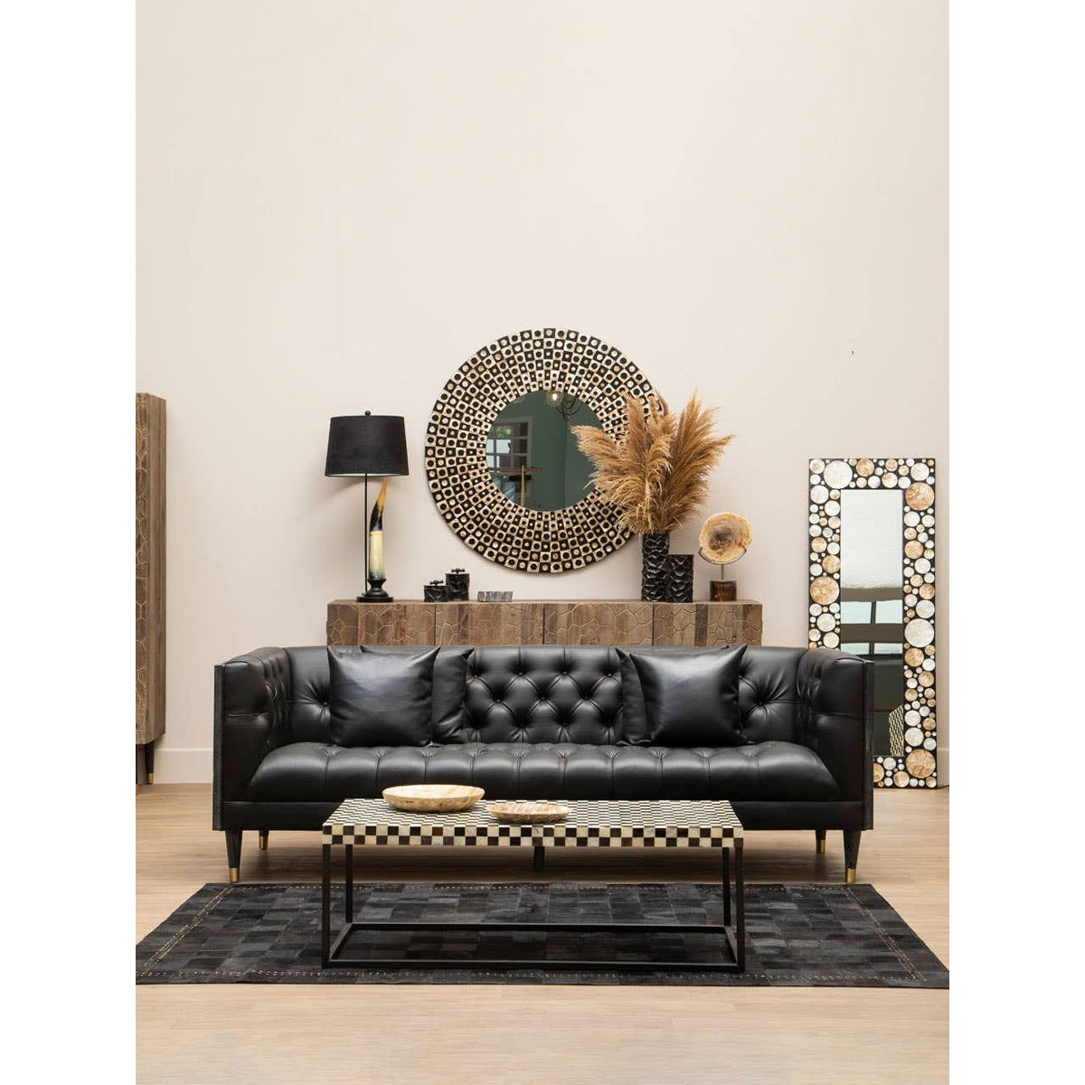 Hamilton Interiors Living Obra Mother of Pearl Square Coffee Table House of Isabella UK