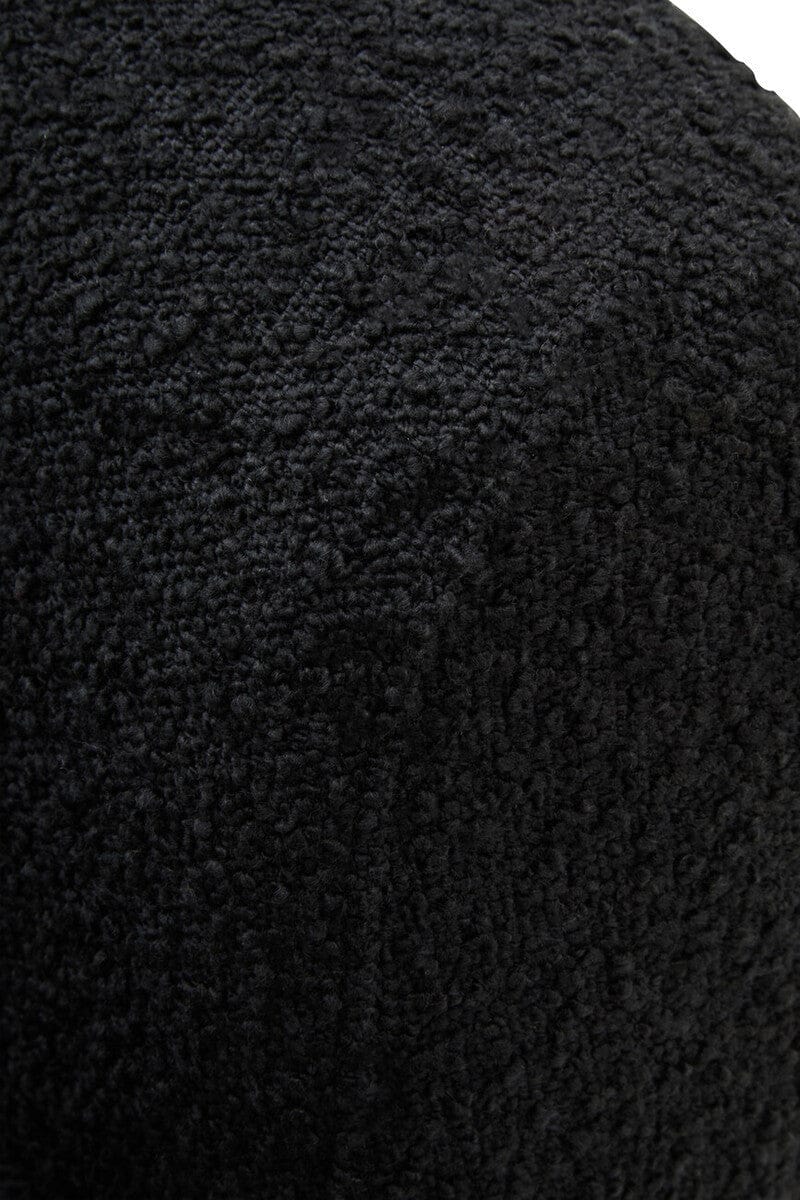 Hamilton Interiors Living Oliveto Black Boucle Curved Swivel Armchair House of Isabella UK