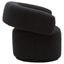 Hamilton Interiors Living Oliveto Black Boucle Curved Swivel Armchair House of Isabella UK