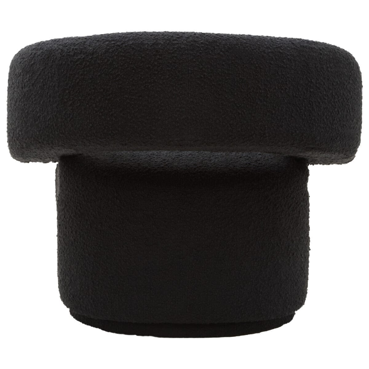 Hamilton Interiors Living Oliveto Black Boucle Curved Swivel Armchair House of Isabella UK