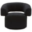 Hamilton Interiors Living Oliveto Black Boucle Curved Swivel Armchair House of Isabella UK
