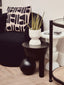 Hamilton Interiors Living Oliveto Black Boucle Curved Swivel Armchair House of Isabella UK