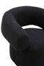 Hamilton Interiors Living Oliveto Black Boucle Curved Swivel Armchair House of Isabella UK