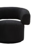 Hamilton Interiors Living Oliveto Black Boucle Curved Swivel Armchair House of Isabella UK