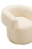 Hamilton Interiors Living Oliveto Ivory Boucle Curved Swivel Armchair House of Isabella UK