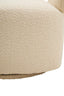 Hamilton Interiors Living Oliveto Ivory Boucle Curved Swivel Armchair House of Isabella UK