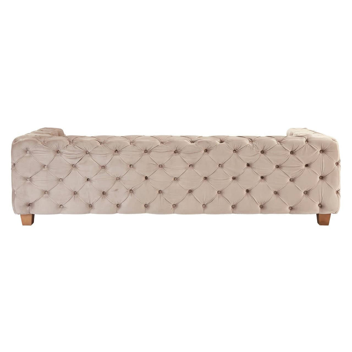 Hamilton Interiors Living Ophelia 3 Seat Beige Velvet Sofa House of Isabella UK
