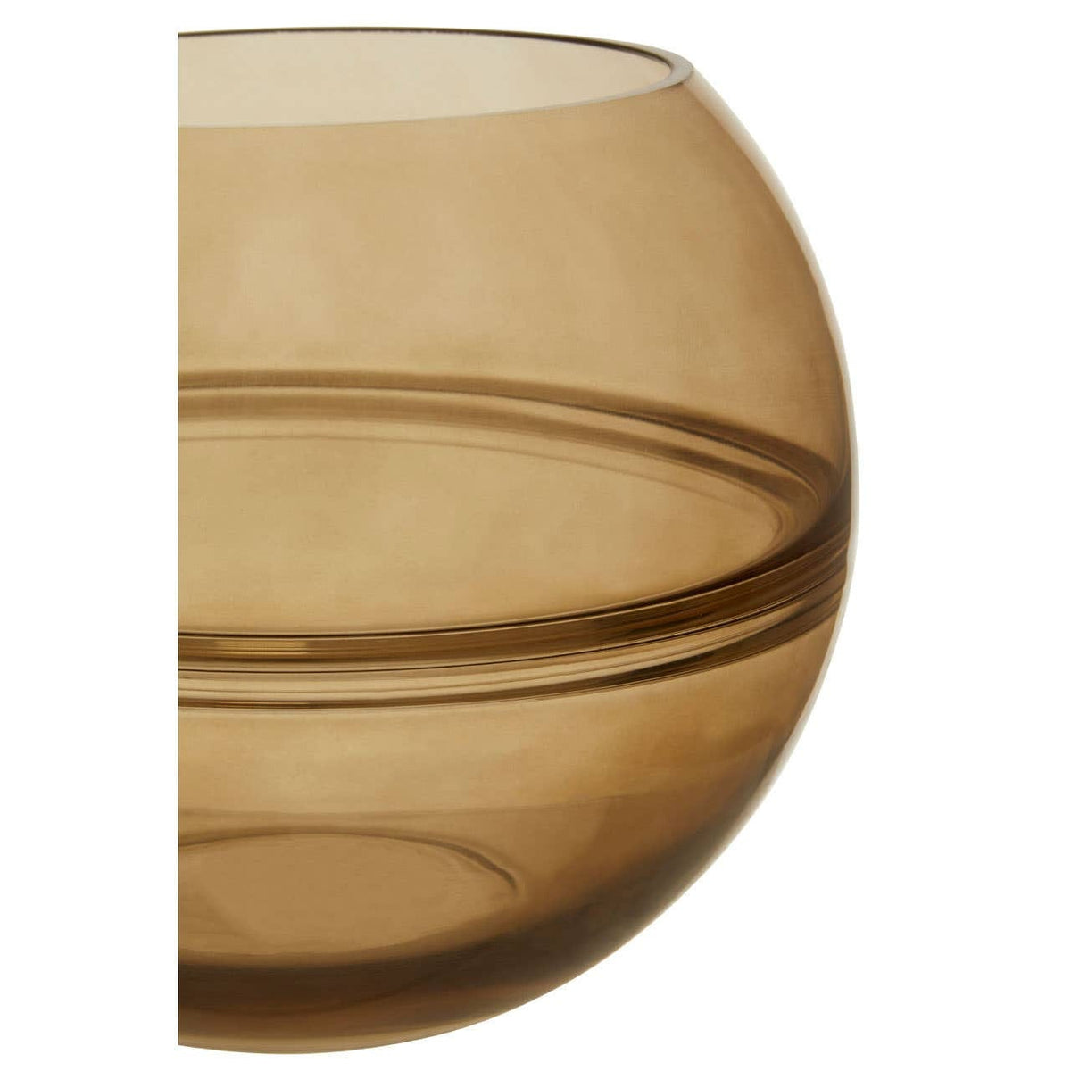 Hamilton Interiors Living Optik Smoked Glass Round Vase House of Isabella UK