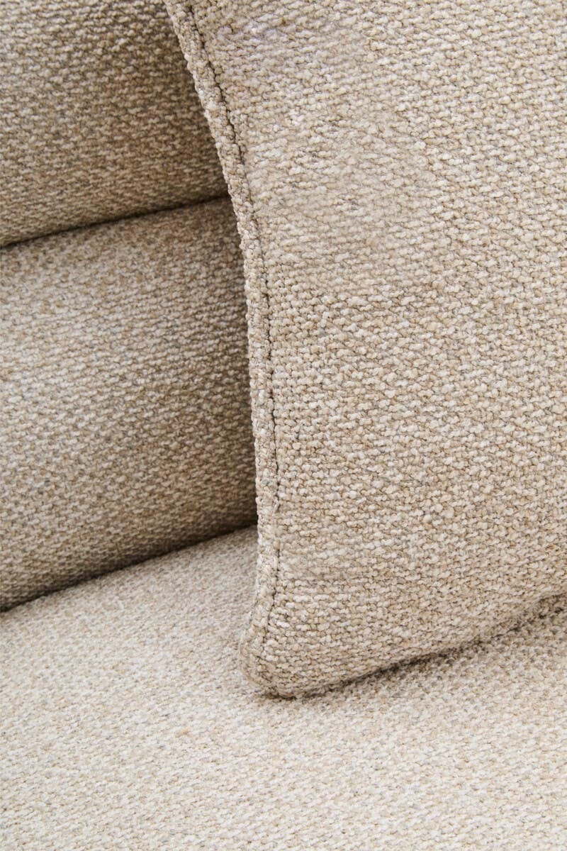 Hamilton Interiors Living Oratino Ivory Linen 3 Seater Curved Sofa House of Isabella UK