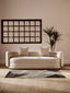 Hamilton Interiors Living Oratino Ivory Linen 3 Seater Curved Sofa House of Isabella UK