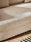 Hamilton Interiors Living Oratino Ivory Linen 3 Seater Curved Sofa House of Isabella UK