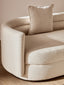 Hamilton Interiors Living Oratino Ivory Linen 3 Seater Curved Sofa House of Isabella UK
