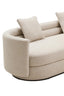 Hamilton Interiors Living Oratino Ivory Linen 3 Seater Curved Sofa House of Isabella UK