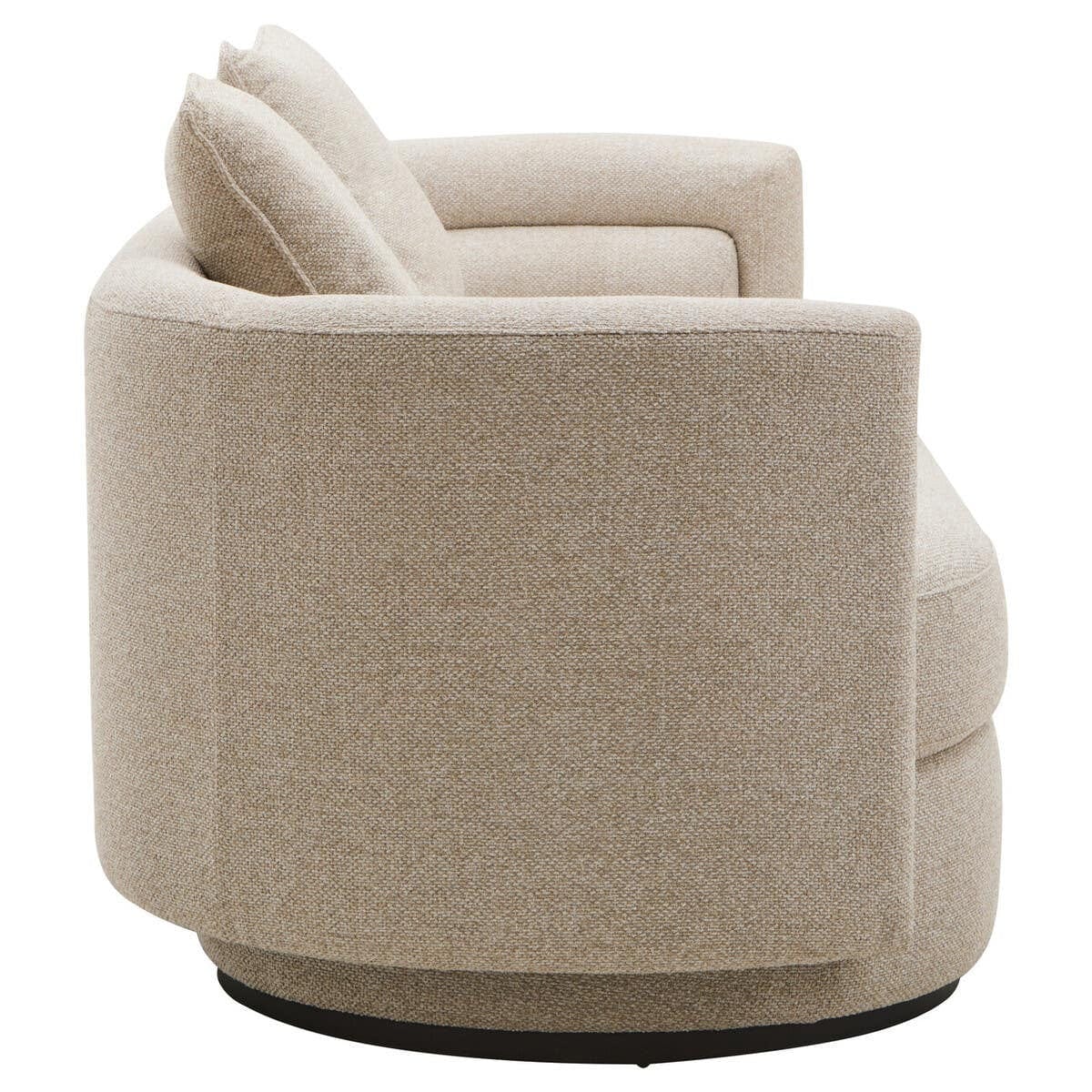 Hamilton Interiors Living Oratino Ivory Linen 3 Seater Curved Sofa House of Isabella UK