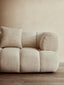 Hamilton Interiors Living Ordona Cream Linen 3 Seater Curved Sofa House of Isabella UK