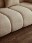 Hamilton Interiors Living Ordona Cream Linen 3 Seater Curved Sofa House of Isabella UK