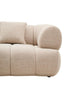 Hamilton Interiors Living Ordona Cream Linen 3 Seater Curved Sofa House of Isabella UK