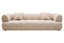 Hamilton Interiors Living Ordona Cream Linen 3 Seater Curved Sofa House of Isabella UK