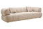 Hamilton Interiors Living Ordona Cream Linen 3 Seater Curved Sofa House of Isabella UK