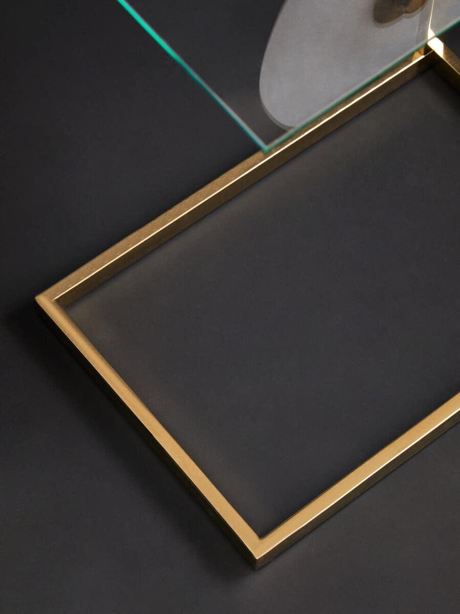 Hamilton Interiors Living Oria Warm Metallic Finish End Table House of Isabella UK