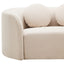 Hamilton Interiors Living Ovada Cream Linen 3 Seater Curved Sofa House of Isabella UK