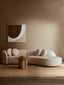Hamilton Interiors Living Ovada Cream Linen 3 Seater Curved Sofa House of Isabella UK