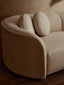 Hamilton Interiors Living Ovada Cream Linen 3 Seater Curved Sofa House of Isabella UK