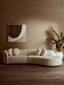 Hamilton Interiors Living Ovada Cream Linen 3 Seater Curved Sofa House of Isabella UK
