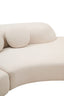 Hamilton Interiors Living Ovada Cream Linen 3 Seater Curved Sofa House of Isabella UK