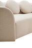 Hamilton Interiors Living Ovada Cream Linen 3 Seater Curved Sofa House of Isabella UK