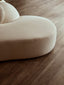 Hamilton Interiors Living Ovada Cream Linen 3 Seater Curved Sofa House of Isabella UK