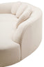 Hamilton Interiors Living Ovada Cream Linen 3 Seater Curved Sofa House of Isabella UK