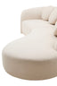 Hamilton Interiors Living Ovada Cream Linen 3 Seater Curved Sofa House of Isabella UK