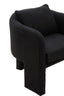 Hamilton Interiors Living Ozzero Black Boucle Curved Armchair House of Isabella UK