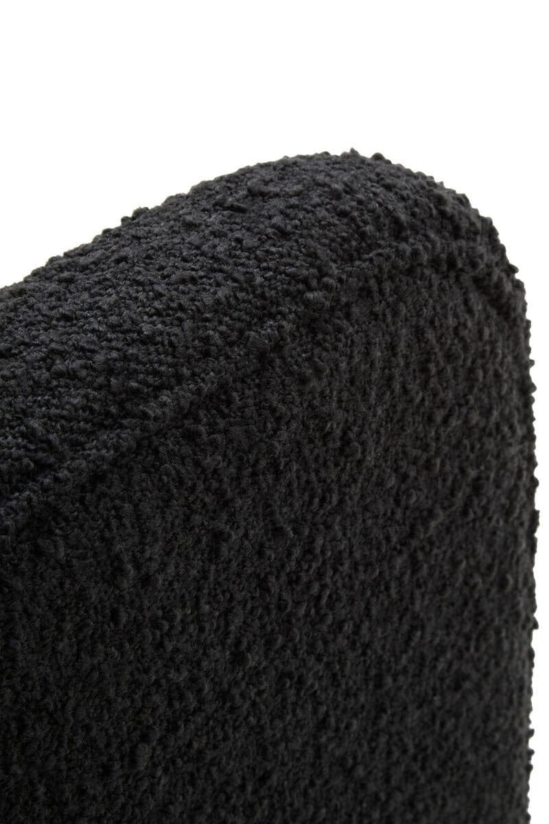 Hamilton Interiors Living Ozzero Black Boucle Curved Armchair House of Isabella UK