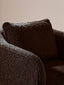 Hamilton Interiors Living Ozzero Black Boucle Curved Armchair House of Isabella UK