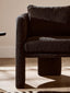 Hamilton Interiors Living Ozzero Black Boucle Curved Armchair House of Isabella UK