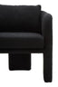 Hamilton Interiors Living Ozzero Black Boucle Curved Armchair House of Isabella UK