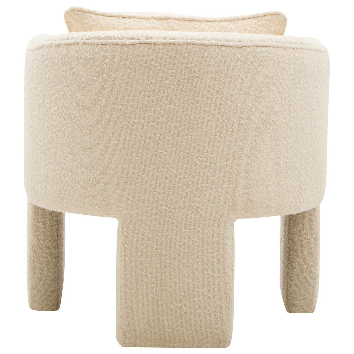Hamilton Interiors Living Ozzero Ivory Boucle Curved Armchair House of Isabella UK